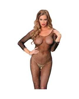 BODYSTOCKING DE LUREX NEGRO Y DORADO