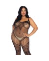 BODYSTOCKING EN UNA COMBINACIoN DE RED Y JACQUARD