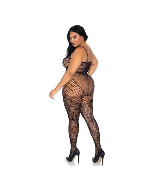 BODYSTOCKING EN UNA COMBINACIoN DE RED Y JACQUARD