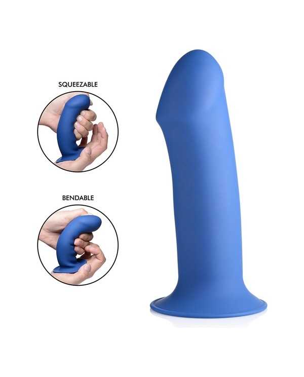 SQUEEZABLE THICK DILDO DE SILICONA AZUL