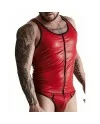 WETLOOK MENS CAMISETA SIN MANGAS ROJO