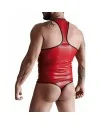 WETLOOK MENS CAMISETA SIN MANGAS ROJO