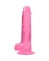 PENE REALISTICO CON TESTICULOS 23 CM ROSA