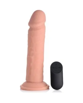 PENE 20 CM SILICONA CONTROL REMOTO VIBRANTE - FLESH