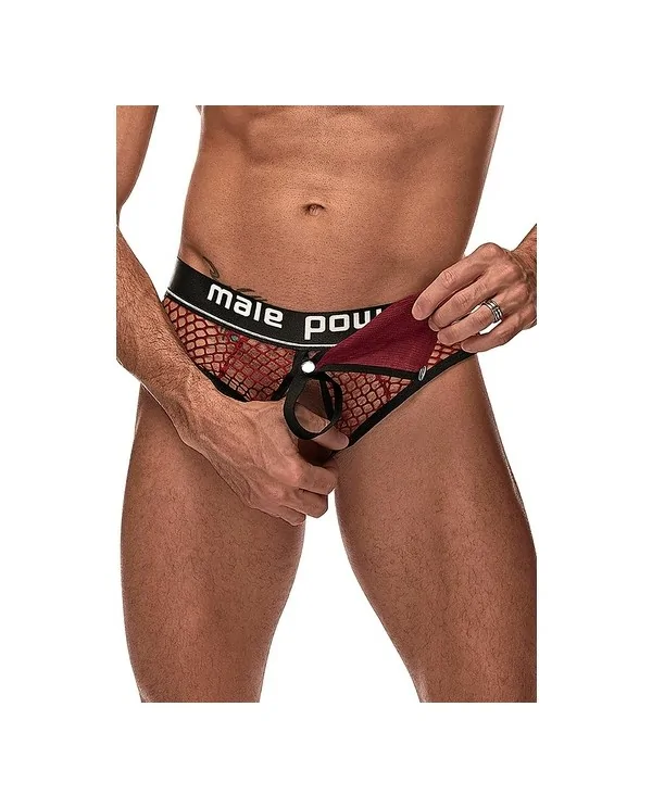 COCK RING TANGA CON ANILLO BURDEOS