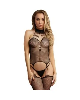 LE DÉSIR - BODY SUSPENDER FISHNET CHOKER - NEGRO