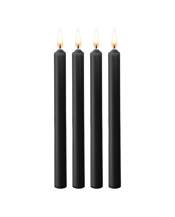 TEASING WAX VELAS LARGAS PARAFINA 4 PACK NEGRO