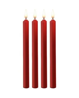 TEASING WAX VELAS LARGAS - PARAFINA - 4-PACK - ROJO