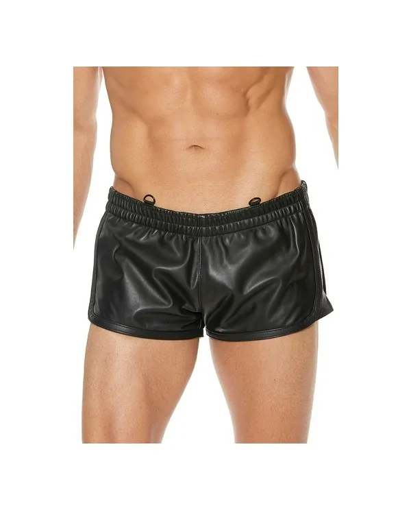 SHORT DE CUERO VERSaTIL NEGRO