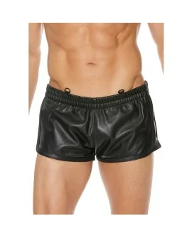 SHORT DE CUERO VERSÁTIL - NEGRO