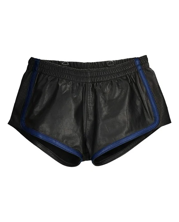 SHORTS DE CUERO VERSaTIL NEGRO AZUL