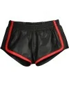 SHORTS CUERO VERSaTIL NEGRO ROJO