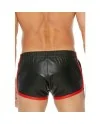 SHORTS CUERO VERSaTIL NEGRO ROJO