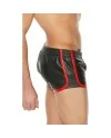 SHORTS CUERO VERSaTIL NEGRO ROJO