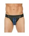 TANGA LISO CON CREMALLERA JOCK NEGRO AZUL