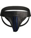 TANGA LISO CON CREMALLERA JOCK NEGRO AZUL