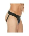 TANGA LISO CON CREMALLERA JOCK NEGRO AZUL