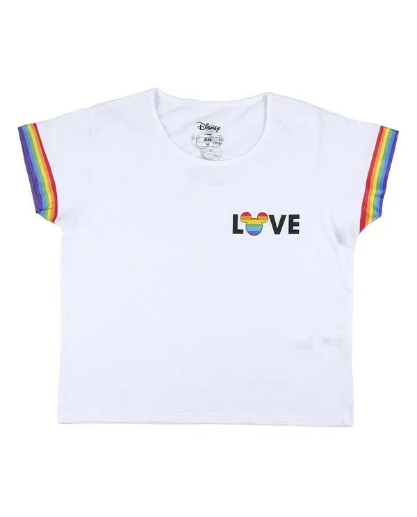 CAMISETA CORTA PUNTO SINGLE JERSEY DISNEY PRIDE BLANCA