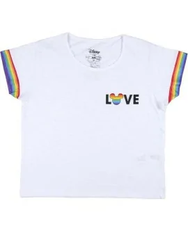 CAMISETA CORTA PUNTO SINGLE JERSEY DISNEY PRIDE BLANCA