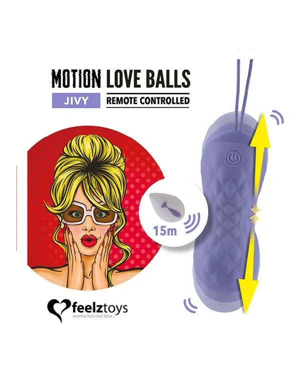 FEELZTOYS BOLAS DE AMOR CON MOVIMIENTO A CONTROL REMOTO JIVY