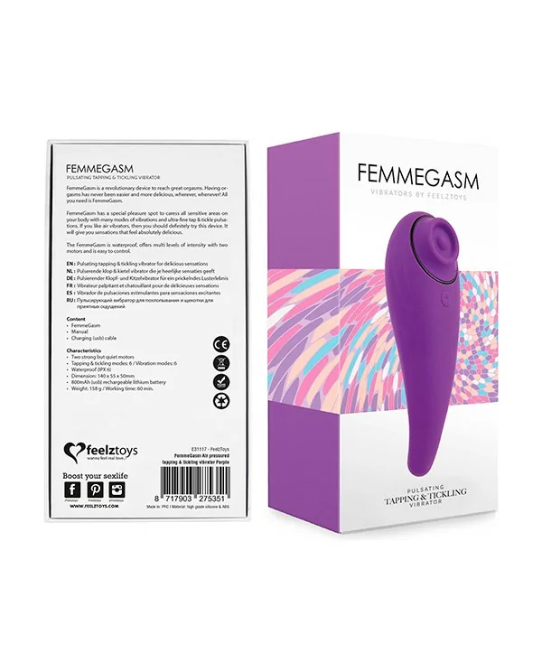 FEELZTOYS FEMMEGASM VIBRADOR PARA TAPPING Y COSQUILLAS VIOLETA