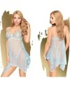 PENTHOUSE NAUGHTY DOLL BABYDOLL DE ENCAJE AZUL