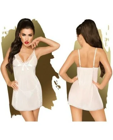 PENTHOUSE CASUAL SEDUCTION MINI VESTIDO SATeN CON TANGA BLANCO