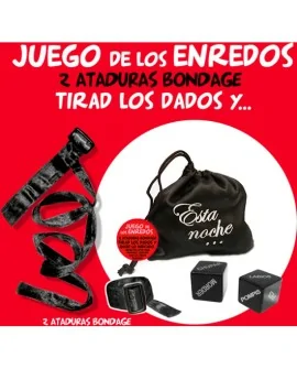 BOLSA JUEGO ENREDOS NEGRO ATADURAS+2 DADOS