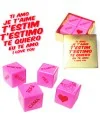 CAJA TE QUIERO IDIOMAS 4 DADOS ROSA