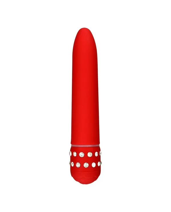 SUPERVE VIBRADOR ROJO CON DIAMANTES