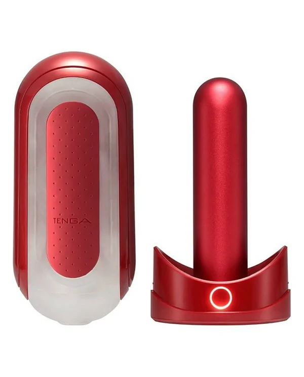 TENGA FLIP ZERO 0 RED AND FLIP WARMER SET MASTURBADOR CON CALOR