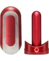 TENGA FLIP ZERO 0 RED AND FLIP WARMER SET MASTURBADOR CON CALOR