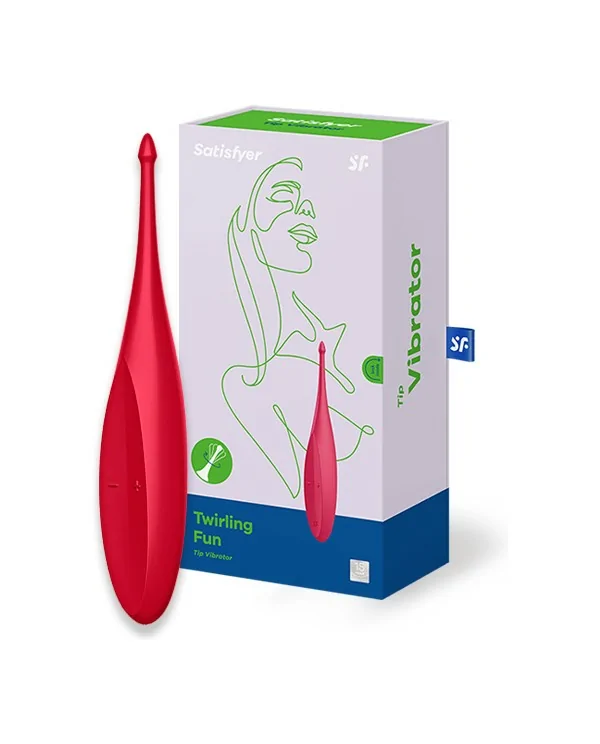 SATISFYER TWIRLING FUN VARITA VIBRADORA ROJO