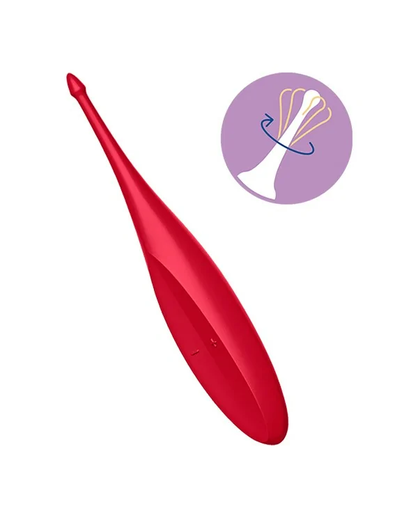 SATISFYER TWIRLING FUN VARITA VIBRADORA ROJO