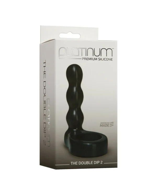 THE DOUBLE DIP 2 PLUG DILDO NEGRO