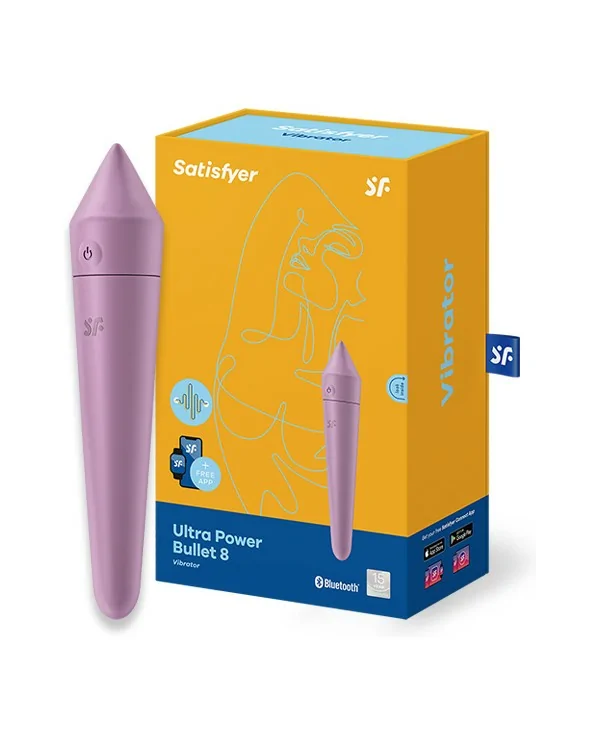 SATISFYER ULTRA POWER BULLET 8 CON APP MORADO