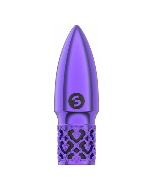 GLITTER RECHARGEABLE ABS BULLET MORADO