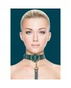 OUCH HALO COLLAR WITH LEASH VERDE