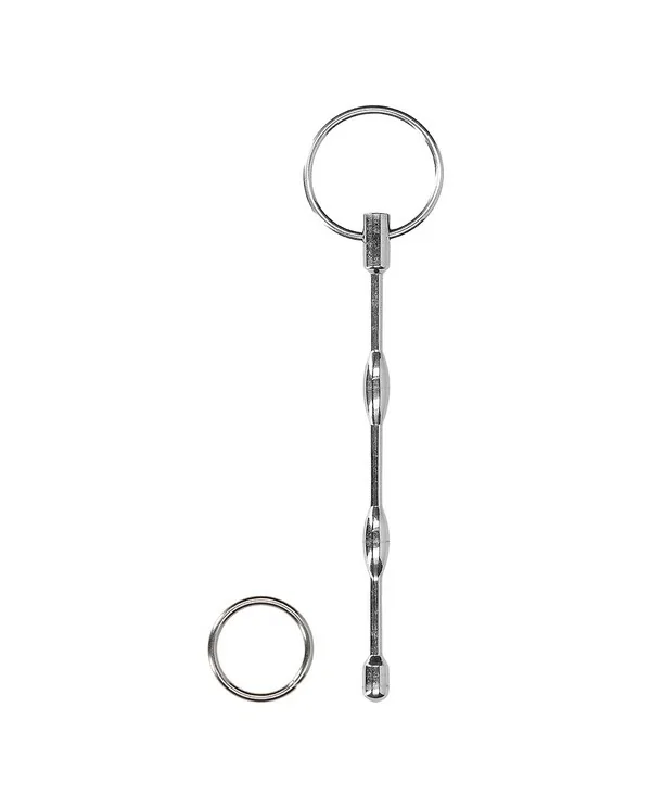 URETHRAL SOUNDING RIBBED PLUG WITH RING