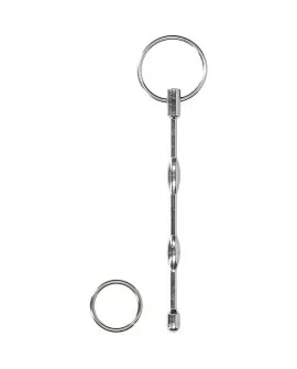 URETHRAL SOUNDING - RIBBED PLUG WITH RING