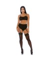 LUSTFUL LEOPARD CAMI LINGERIE SET NEGRO