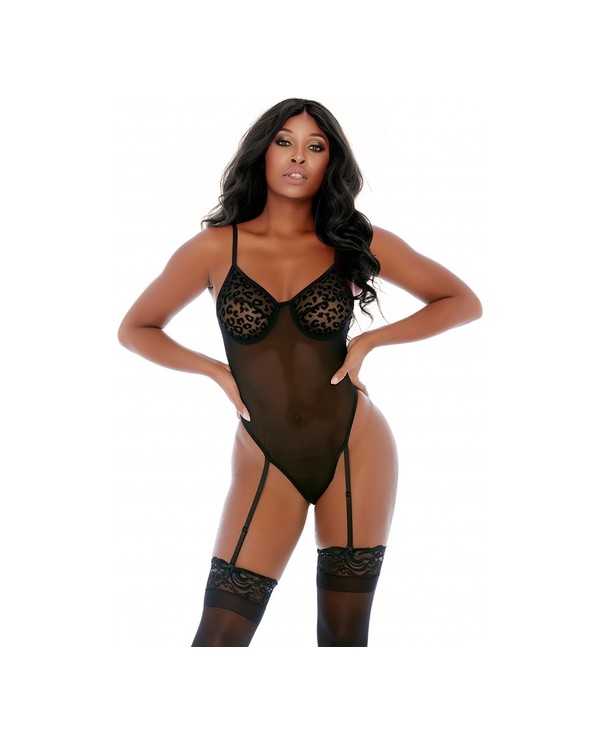 FELINE FEISTY CHEETAH CUP BODY NEGRO