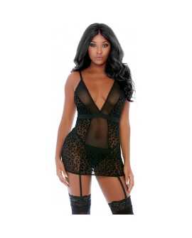 FELINE FEISTY CHEETAH CUP BODY NEGRO