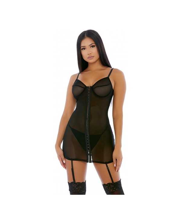 HOOK ME UP CHEMISE CONJUNTO NEGRO