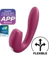 SATISFYER SUNRAY VIBRADOR INSERTABLE CON AIR PULSE MORADO