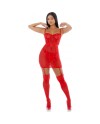 SHEER DESIRES MESH CONJUNTO ROJO