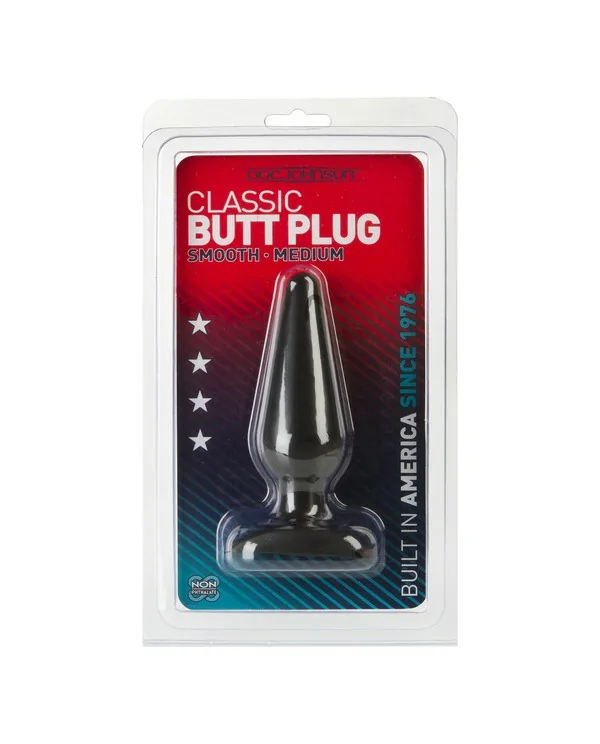 BUTT PLUG ANAL MEDIANO NEGRO