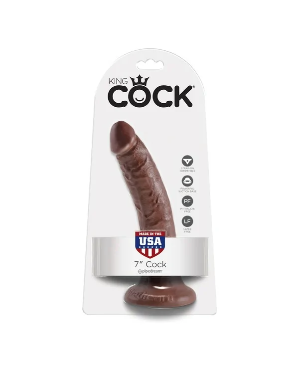 KING COCK PENE REALISTICO 18 CM MARRON