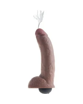 KING COCK PENE EYACULADOR MARRÓN 9 CM