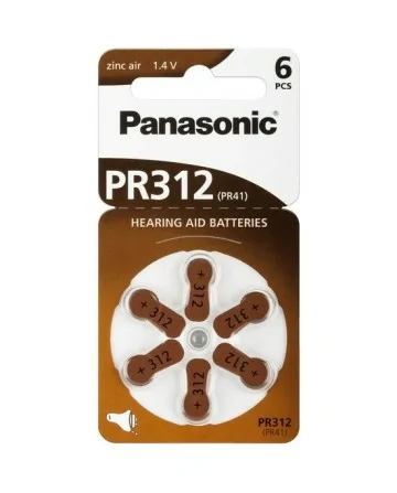 PANASONIC PILAS PARA AUDiFONOS PR312 B6